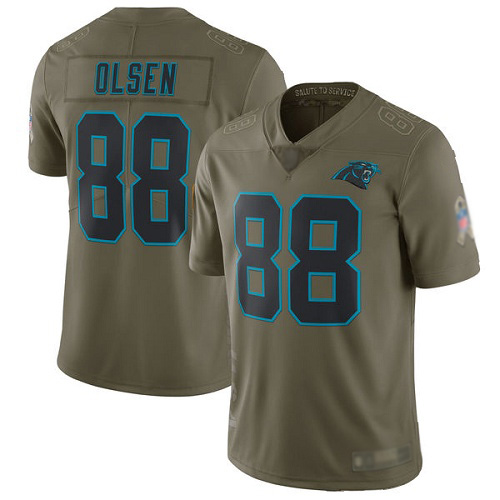 Carolina Panthers Limited Olive Men Greg Olsen Jersey NFL Football #88 2017 Salute to Service